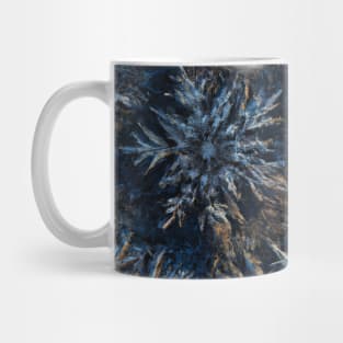 Ice crystals snowflakes pattern Mug